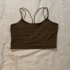 Navy green tank top